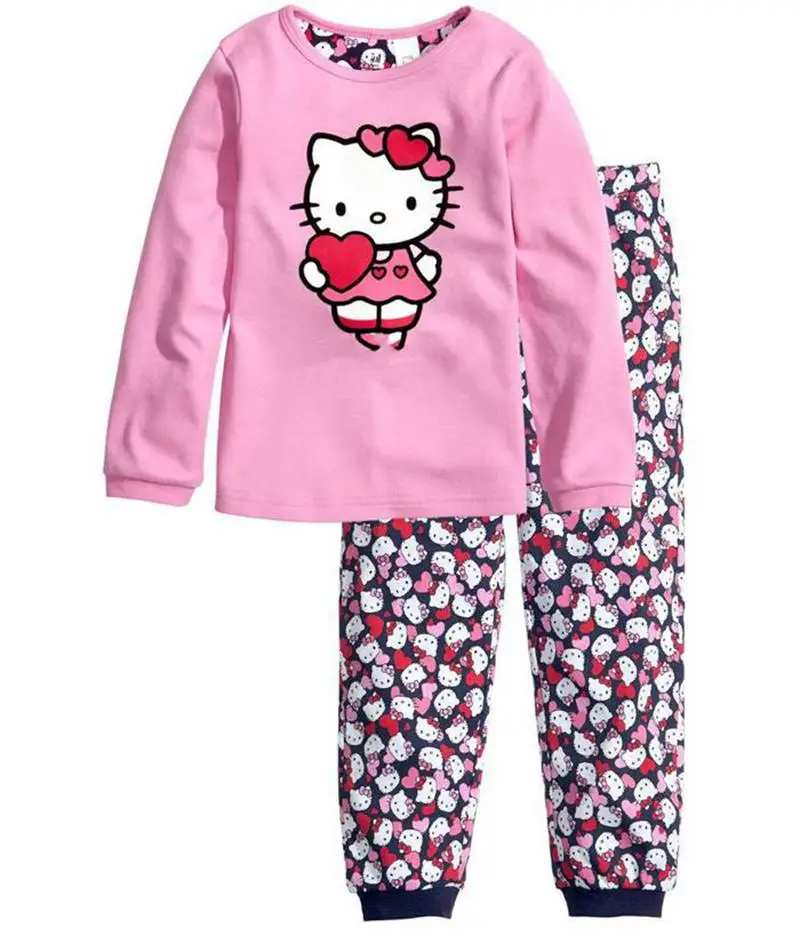 Комплект одежды для маленьких девочек с героями мультфильмов; детский спортивный костюм из хлопка; детская пижама с длинными рукавами; vetement fille - Цвет: Бежевый
