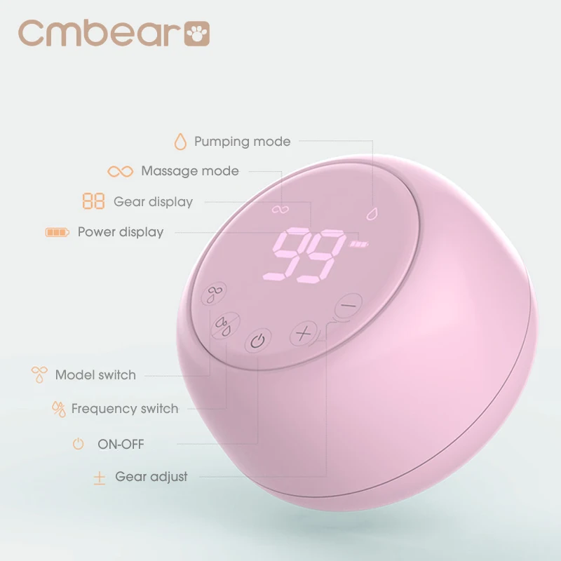 Electric Breast Pump Cmbear Double Electric Breast Pump Powerful Suction Newborn Baby Breast Feeding infantil USB breast pumps with two bottles