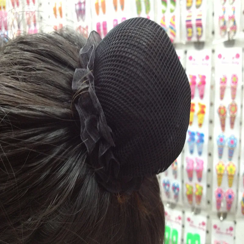 

Women Ballet Dance Skating Snoods Hair Net Bun Cover Black blue pink magenta purple