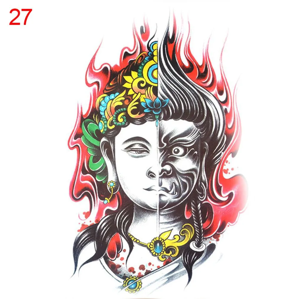 1PCS Full Back 3D Waterproof Temporary Tattoo Sticker Men Women Body Art Water Transfer Large Fake Sleeve New Sale | Красота и