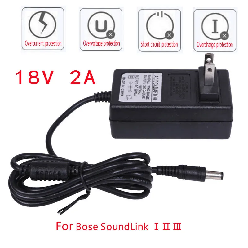 SHELKEE 18 в 2A адаптер питания зарядное устройство для Bose SoundLink I II III/1 2 3 Динамик адаптер питания США вилка 18 в 2A
