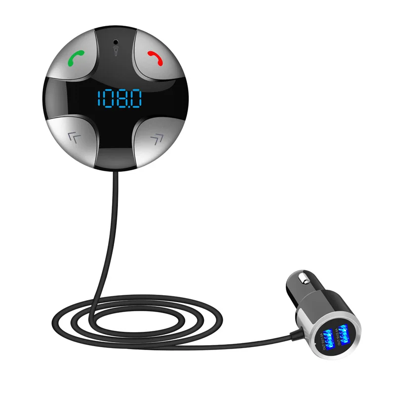 Tikigogo 5 В 1A 2A 2.4A Dual USB салона автомобиля Зарядное устройство MP3 плеер громкой связи Bluetooth Car Kit fm-передатчик мобильного телефона Зарядное устройство