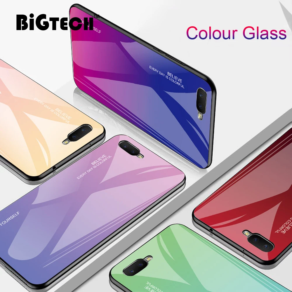 For OPPO RX17 Neo Case Super Gorgeous Glass Cover for oppo R17 F11 Pro F5 F3 F1 RealmeX 3Pro Reno Z 10X A5 A9 2020 Colorful | Мобильные