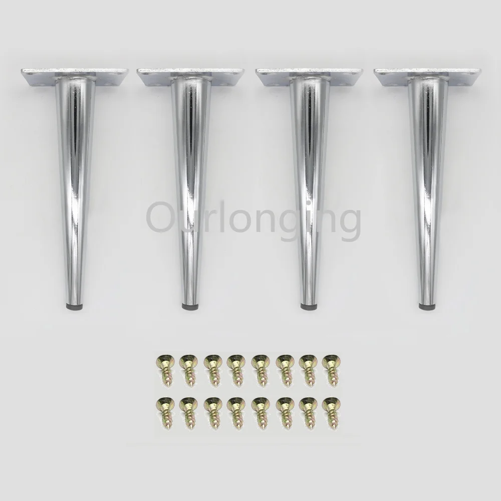 4PCS 190x80mm Metal Furniture Leg Table Cabinet Silver Feet | Обустройство дома
