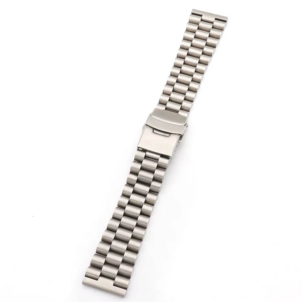 

20 22 24mm Silver Top Stainless Steel Bracelet Wristband Exchange Watchband Watch Band Belt With Safe Clasp