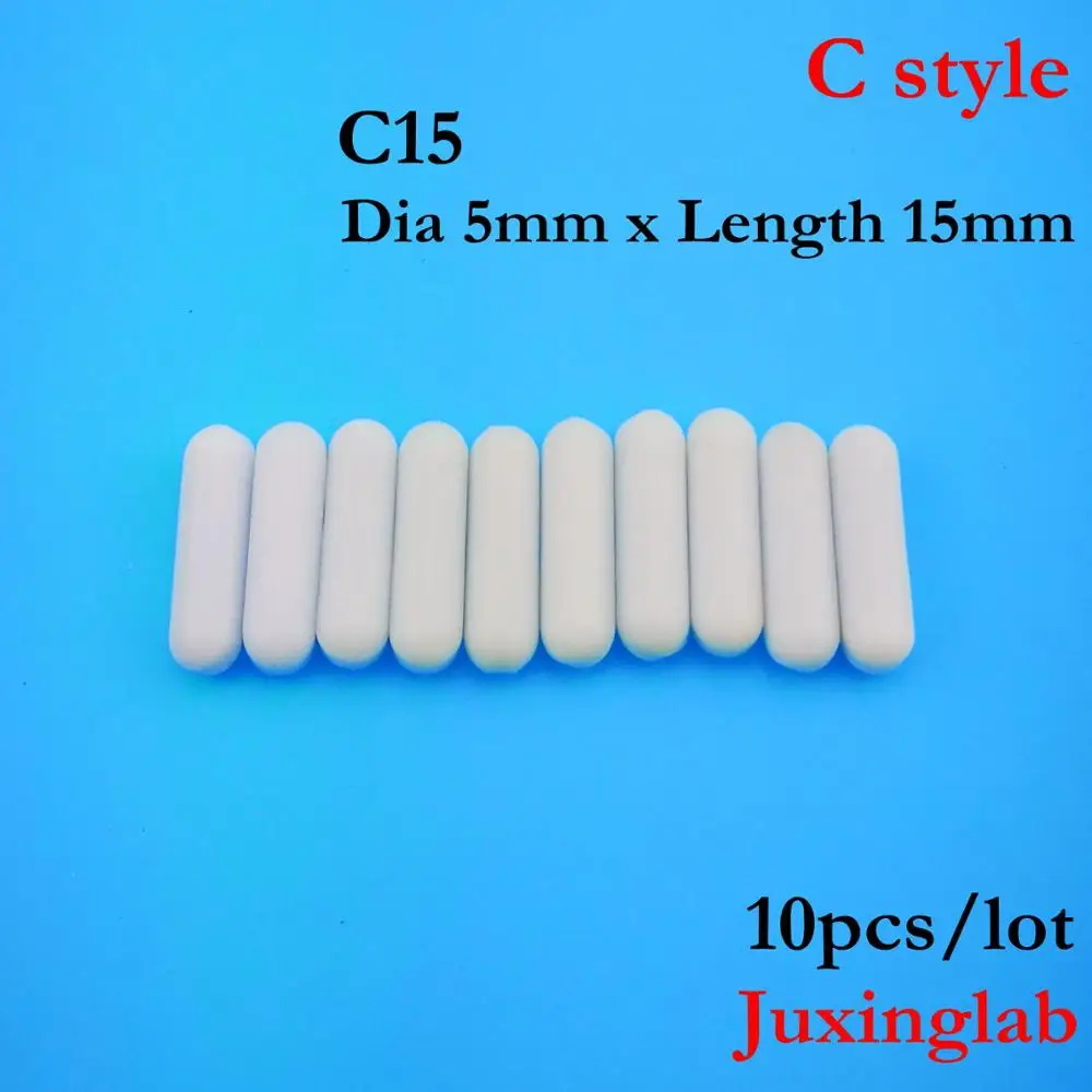 

laboratory PTFE Magnetic Stirrer Mixer Stir Bar C Style C15 Dia5mm x length 15mm 10pcs/ pack