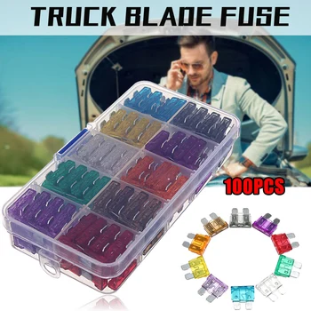 

New 100pcs Auto Automotive Car Boat Truck Blade Fuse Box Assortment 2A 3A 5A 7.5A 10A 15A 20A 25A 30A 35A Free Shipping