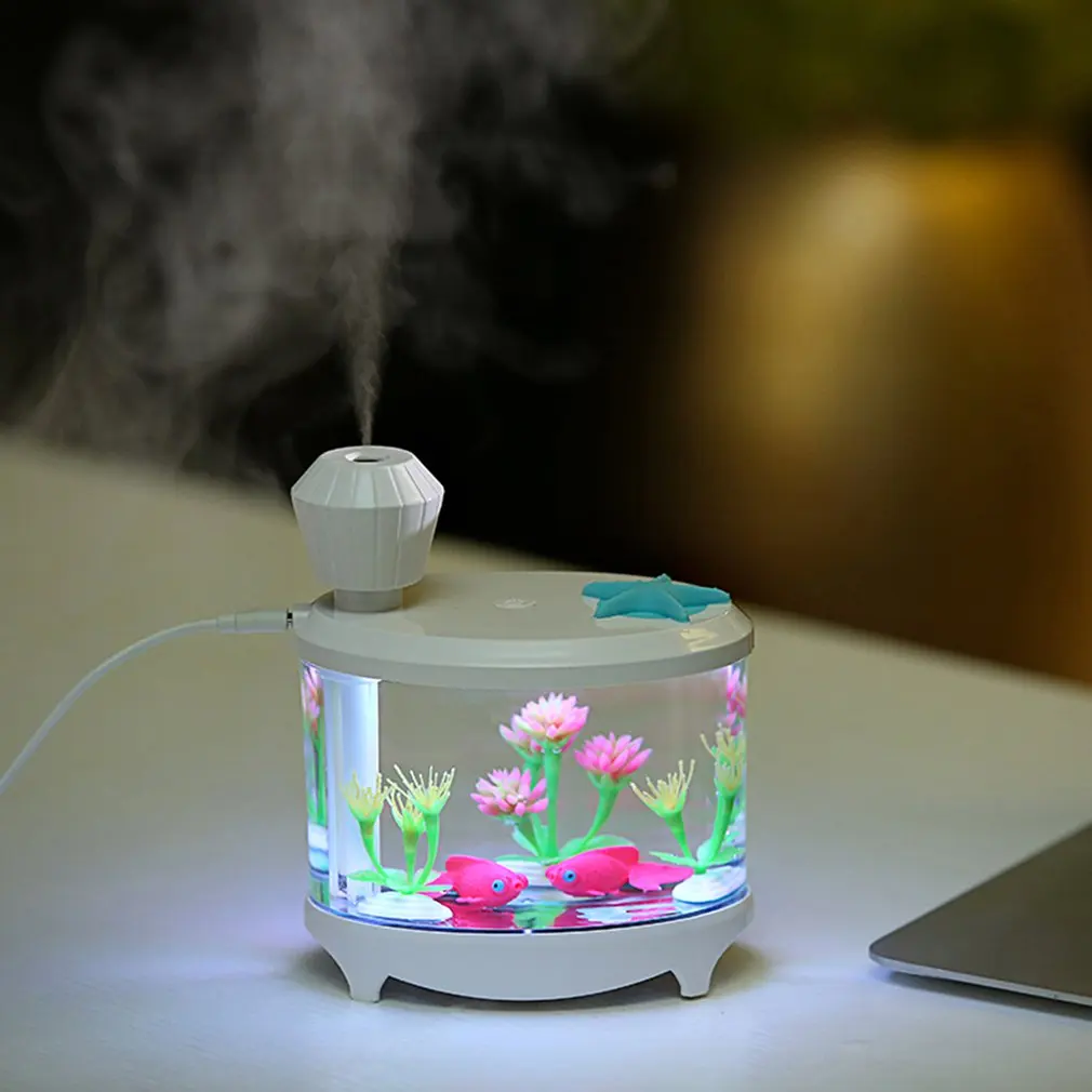 

Air Purifier Household Aquarium Light Humidifier Mini USB Night Light Air Purifier