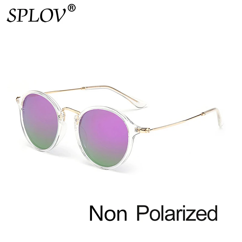 Новое поступление, круглые солнцезащитные очки с покрытием, Ретро стиль, для мужчин, wo, фирменный дизайн, солнцезащитные очки, Ретро стиль, зеркальные очки - Цвет линз: C12Trans Purple