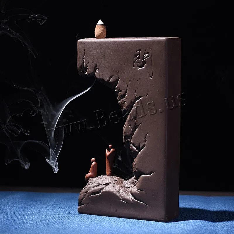 Creative Monk Incense Burner Smoke Waterfall Backflow Incense Burner Ceramic Aromatherapy Furnace Holder Use In Home Teahouse