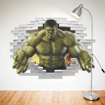

Superheroes Comic Avengers The Incredible HULK Wall Sticker Vinyl Art Home Kids Boy Bedroom Poster Thor Nursery Decor Decal