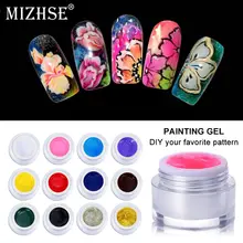 MIZHSE Gel Pintura Nail Art Glitter Gel Pintura Para Unhas Design 15g Vernis Semi Permanente UV LEVOU Unhas de Gel polonês Cor Pigmento(China)