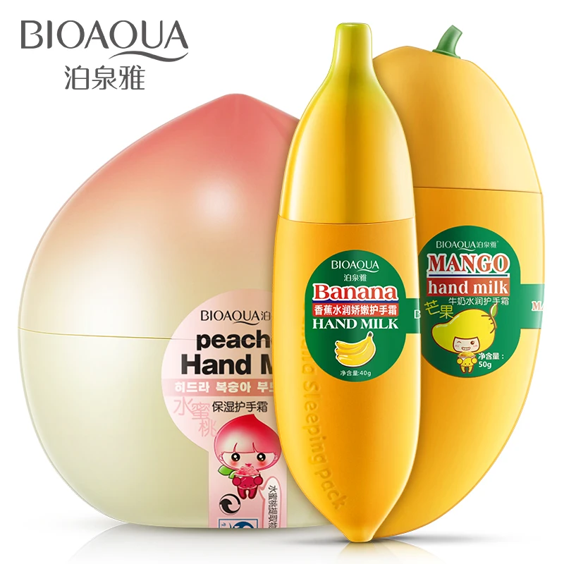 Fruit moisturizing hand cream three combination peach mango