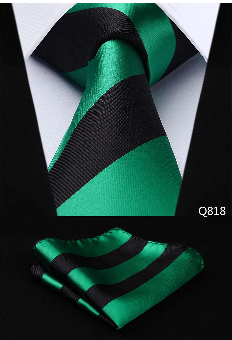 HISDERN проверить однотонные 3," Шелковые Свадебные Мужские удлиненные галстук носовой платок комплект# Q8 с модными карманами классический магический куб вечерние свадебные туфли