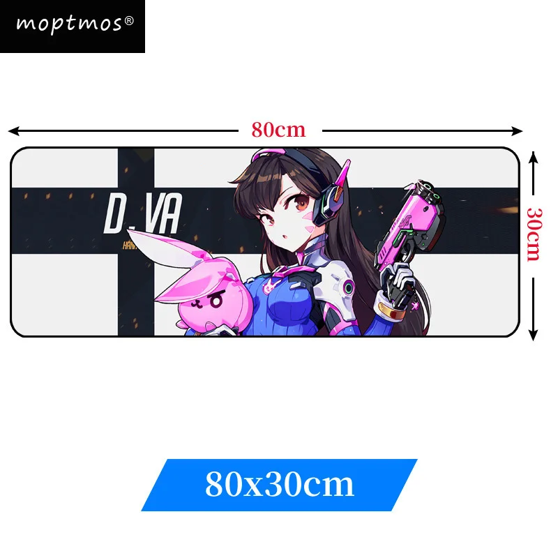 Скидка Overwatch очень большой игровой коврик для мышки с Аниме D. VA коврики для мыши нескользящий коврик для мыши Коврик для мыши для ноутбука и ПК (31,5