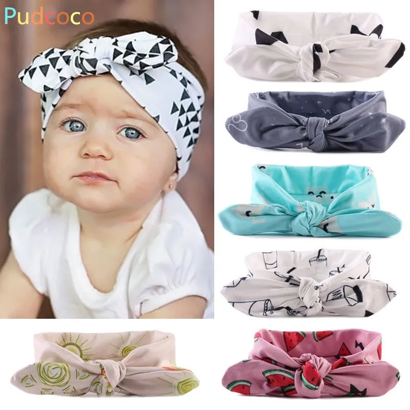 

Baby Toddler Cute Girl Kids Turban Knot Rabbit Headband Bow Hairband Headwear US