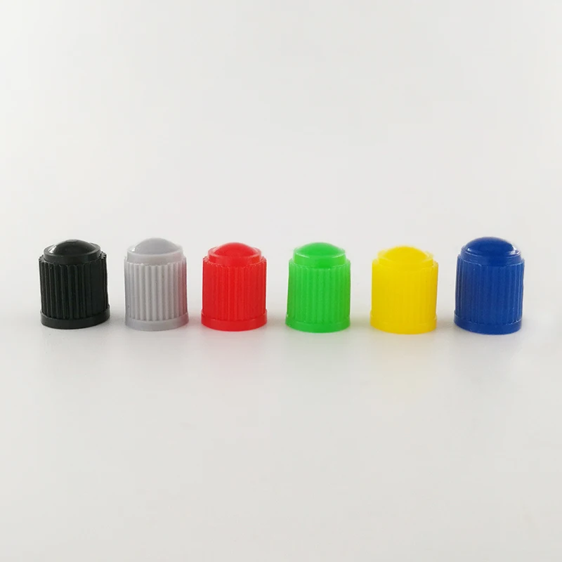 

100 pcs/lot Plastic Tire Valve Caps Car Tire Valve Covers 8V1 Threads Valve Stem Caps 6 Colours