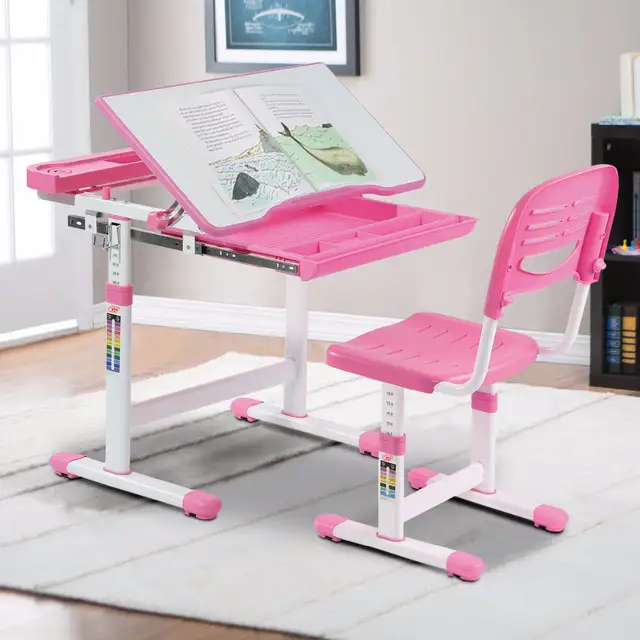 Giantex Height Adjule Children S Desk Chair Set Giantex Height Adjule Children S