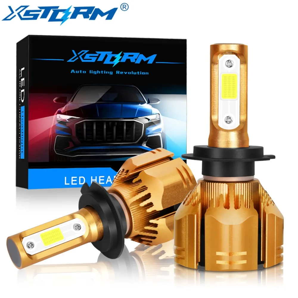 2021 Newest CSP Chips 8 Sides Lighting Replacement for High Beam Low Beam Fog Light Extremely Bright White Conversion Kit XSTORM H1 LED Headlight Bulbs 360 Degree 12000LM丨60W丨6500K 