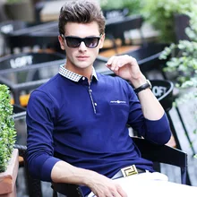Spring Autumn Mens Polo Shirts With Pocket Men’s Long Sleeve Polo Camisas Polo Shirt Business Casual Solid Slim Fit Polo Shirts