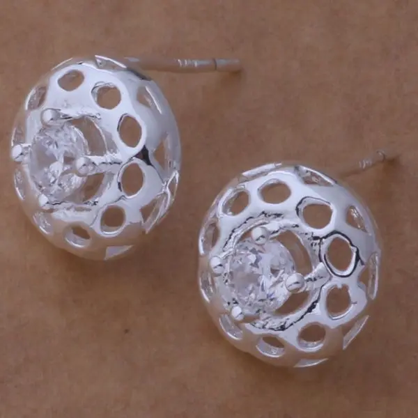 

AE618 Trendy wholesale silver earrings , 925 silver fashion jewelry , big hollow ball /byiakppa byvakqca