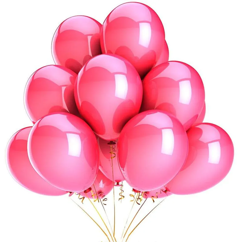 20 шт./лот, латексные шары золотого, серебряного, черного, розового, синего цвета, украшения для свадьбы, дня рождения, вечеринки, Надувной Воздушный баллон гелия, детские игрушки - Цвет: Pink