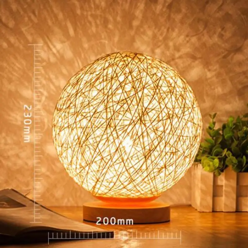 

Lumiparty LED Night Light 8 colorful kids baby room bedside table lamp wicker atmosphere party Xmas holiday night lights