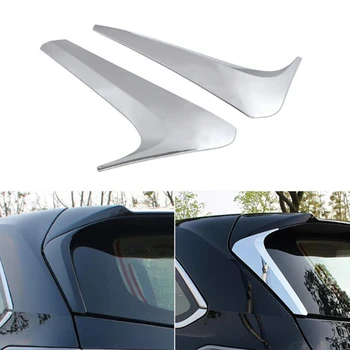 

2pcs Mirror Rear Window Side Spoiler Wing Trim Cover for Toyota Highlander Kluger XU50 2014 2015 Car Styling Moldings
