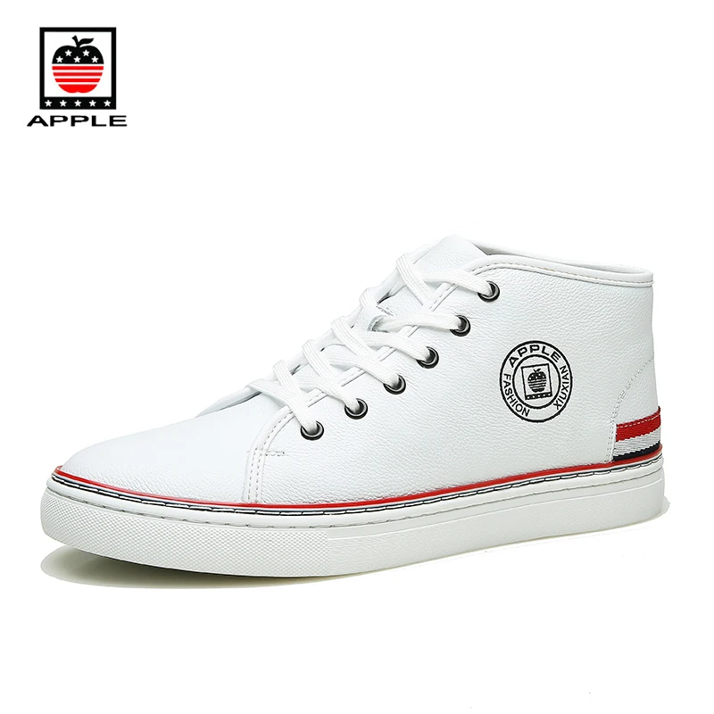 Apple Brand New Leather Classics Male Sneakers Men High Cut