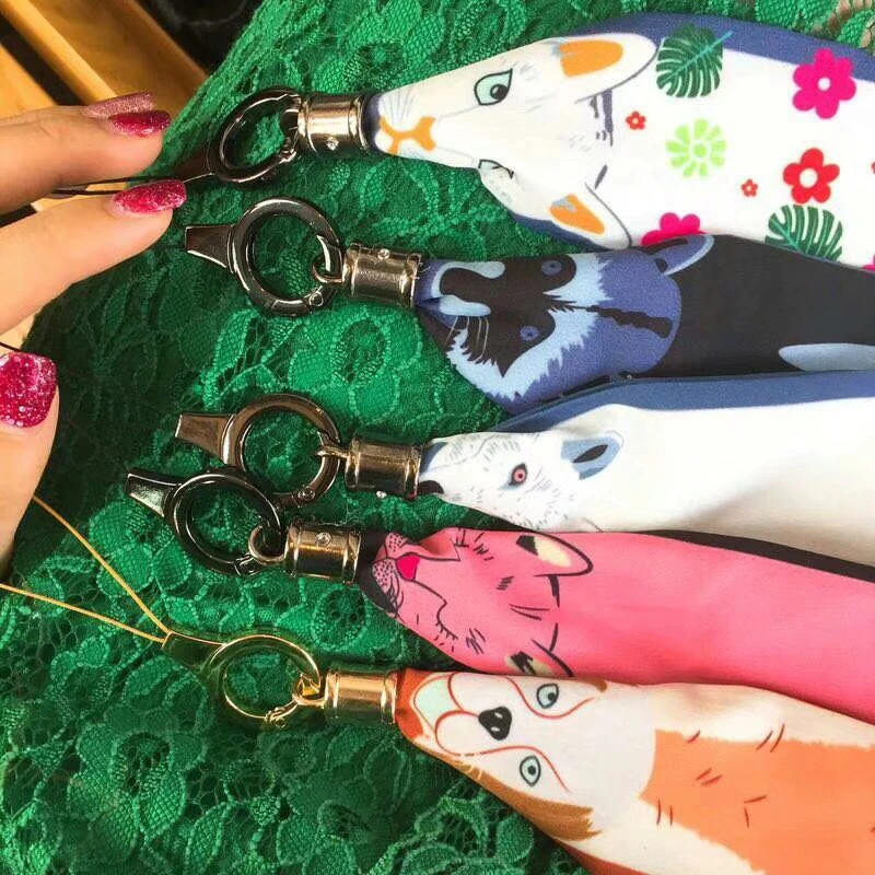 TJHSZKL, простой модный шарф для мобильного телефона, широкий ремешок, ожерелье, ремешок для ключей, ID, для спортивного зала, для мобильного телефона, с USB, значок, зажим, ремешок