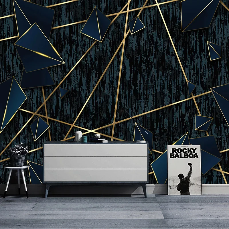 

Self-Adhesive Wallpaper 3D Abstract Geometric Lines Photo Wall Murals Living Room Study Modern Home Decor Waterproof 3D Stickers