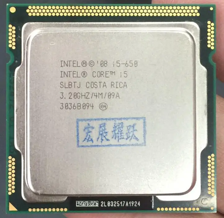 ПК компьютер процессор Intel Core i5-650 i5 650(4 м кэш, 3,20 ГГц) CPU LGA 1156 рабочий процессор