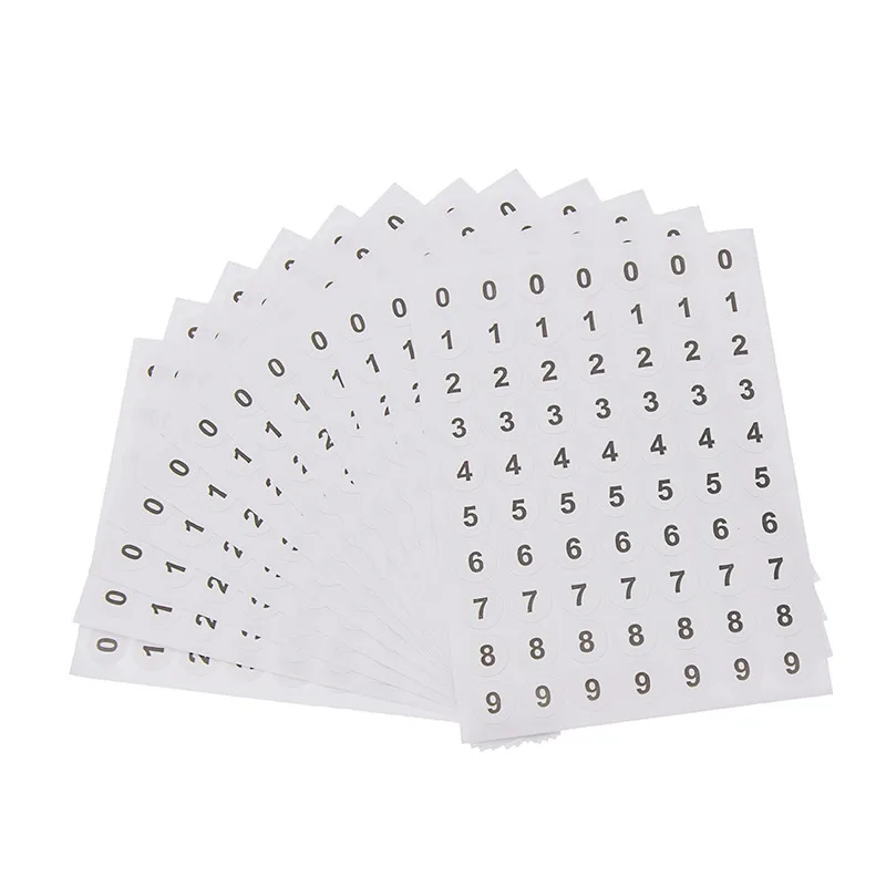 

840pcs Number 0-9 Paper Stickers Round Shape Labels Sticker DIY Handmade Scrapbook Home School Decorative Accessories