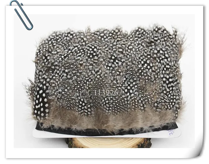 10 yards/lot pheasant feather ribbons natural Guinea Fowl Feather boa 5