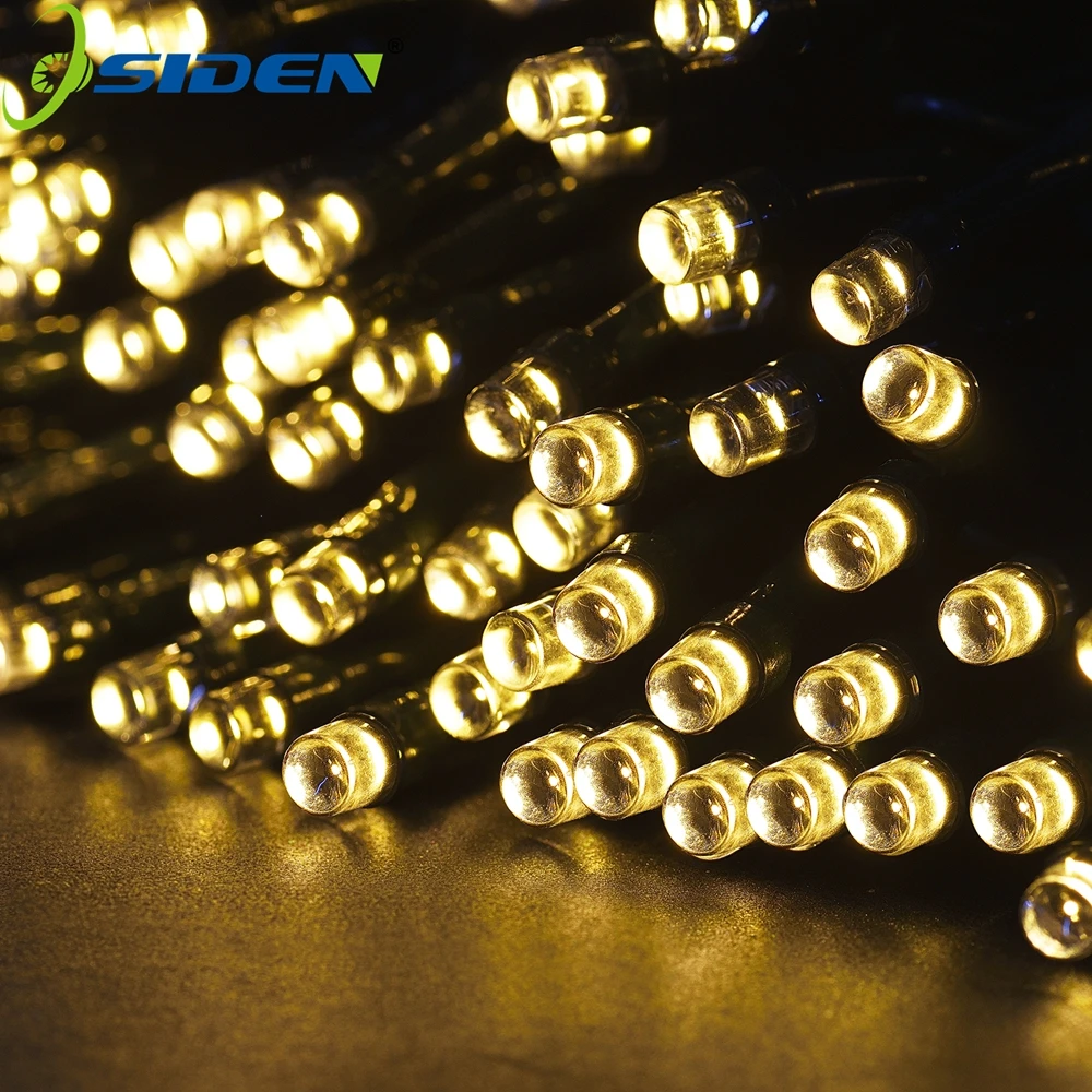 22 м 200led Солнечный светодиодный струнный светильник 12 100LED RGB Одноцветный