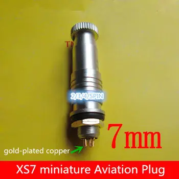 

1PCS AP033 XS7 2/3/4/5Pin 7mm Male & Female Connector miniature Aviation Plug M7 Circular Socket+Plug