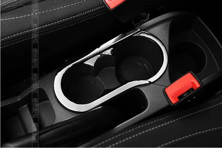 1 шт. ABS хром Автомобильный интерьер центральный подлокотник водная чашка рамка отделка наклейка для Ford Ecosport 2013