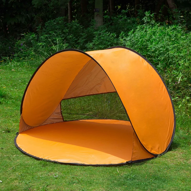 Orange Outdoor Camping Tents Instant Up Tent Baby Beach Tent Cabana Portable Anti Uv Sun Shelter For Camping Fishing Hiking