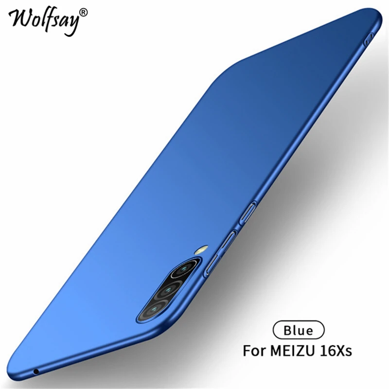 Чехол для Meizu 16XS, ультра тонкий классический гладкий матовый чехол для телефона, чехол для Meizu 16XS, чехол для Meizu 16 XS 16XS s, чехол - Цвет: Blue