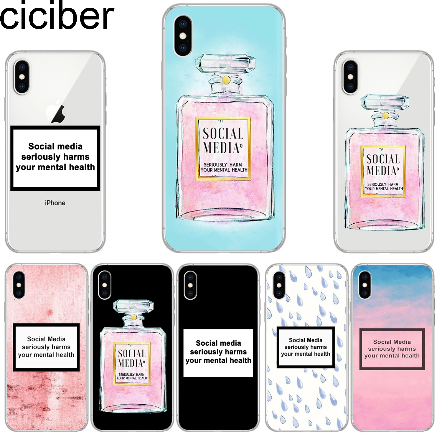 

ciciber French Perfume Phone Cases for IPhone 7 8 6 6s Plus SE 5s X Xs XR XS Max Soft TPU Back Cover for IPhone 11 Pro Max Funda