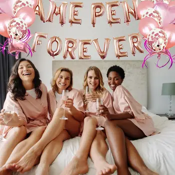 

2019 NEW 16 Inch Bachelorette Party Decorations Kit Same P Forever Banner Sign Tissue Paper Pom Poms Paper Lanterns