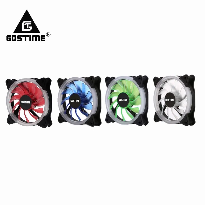 Gdstime 5 шт. DC 12 В см светодиодный вентилятор 120 мм x 25 PC Case вольт 12025 3Pin 4Pin кулер для