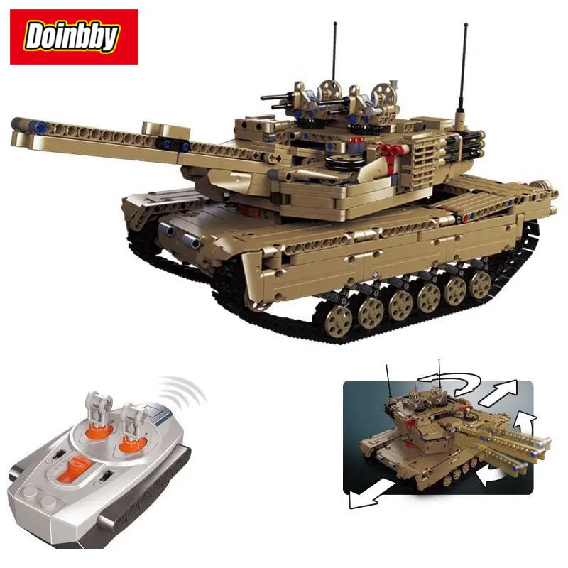 

Technic Series SWAT Military War Remote Control RC Tank Set 2 IN 1 Building Block Brick Toys 1572Pcs Kid Gift