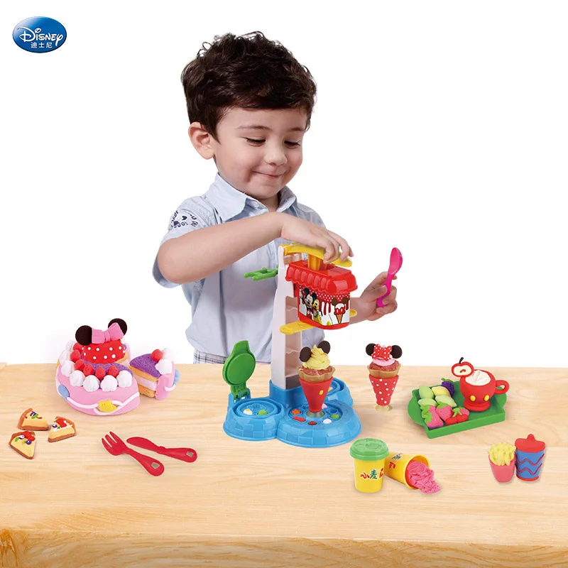 

Disney Learning Education slime Mickey Style Ice Cream Set Children Color Mud Plastic Super Light Clay Toy for children