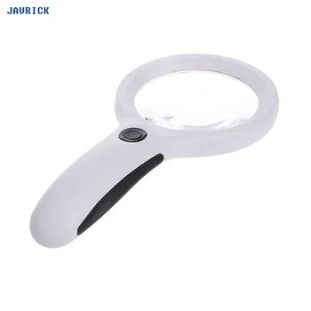 

JAVRICK 10X Handheld Magnifier Magnifying Glass Lens Loupe 8 LED Light With Money Detect