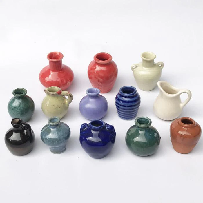 

G07-X135 children baby gift Toy 1:12 Dollhouse mini Furniture Miniature rement Doll accessories Vase pots random type 1pcs