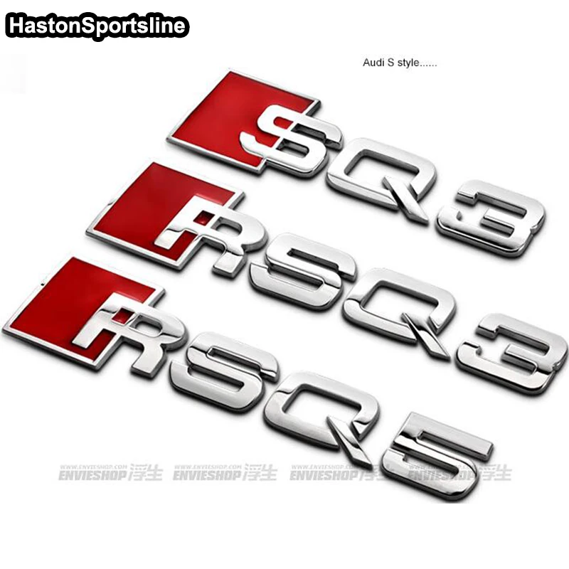 

For Audi Q5 Q3 ABS Chrome Rear Emblem Logo Badge Sticker Car-Styling