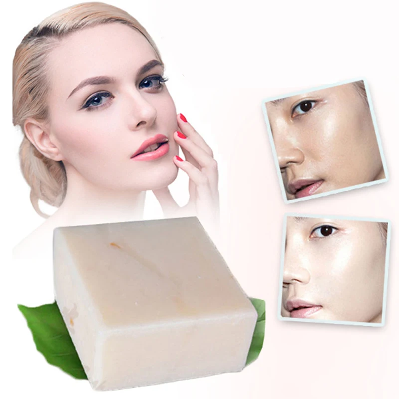 

Handmade Rice Milk Soap Thailand Collagen Vitamin Skin Whitening Bathing Moisturizing Bleaching Agents Acne Soap Dropship TSLM1