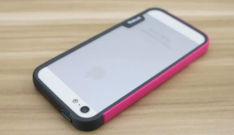 Розничная, 2 шт, гибридный цветной мягкий резиновый защитный чехол, ТПУ бампер, чехлы для телефонов, чехлы для iPhone 5 5S se, оригинальные чехлы - Цвет: black pink