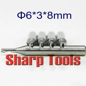 

6*3.0*8mm 1 Flute Carbide End Mill Cutter Tools Aluminum Router Bit,CNC End Mill Bits for Precision Engraving Cutting Aluminium